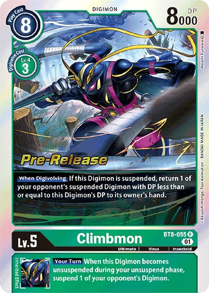 Climbmon [BT8-055] [New Awakening Pre-Release Cards] | Card Merchant Takapuna