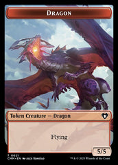 Human Soldier // Dragon (0021) Double-Sided Token [Commander Masters Tokens] | Card Merchant Takapuna