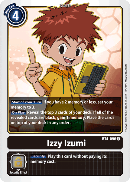 Izzy Izumi [BT4-096] [Great Legend] | Card Merchant Takapuna