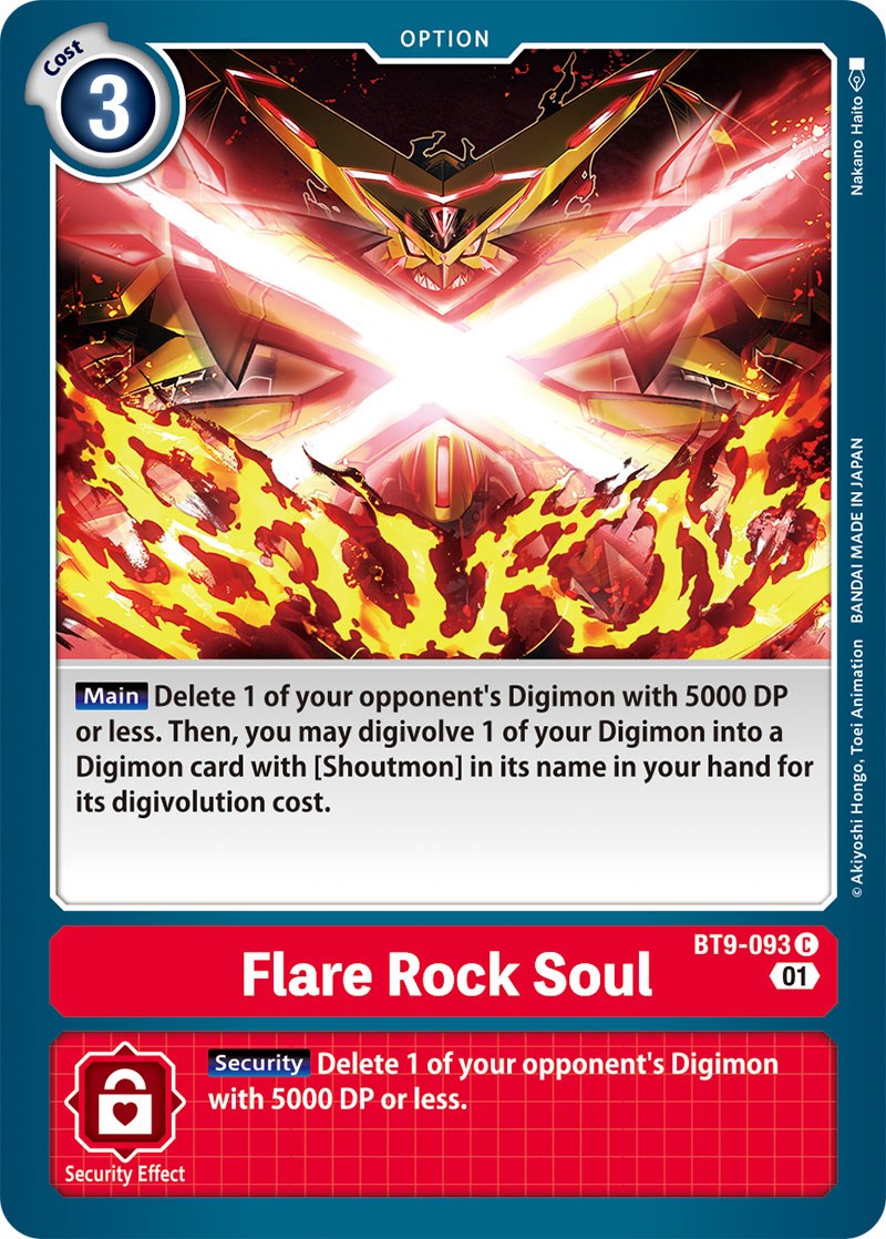 Flare Rock Soul [BT9-093] [X Record] | Card Merchant Takapuna