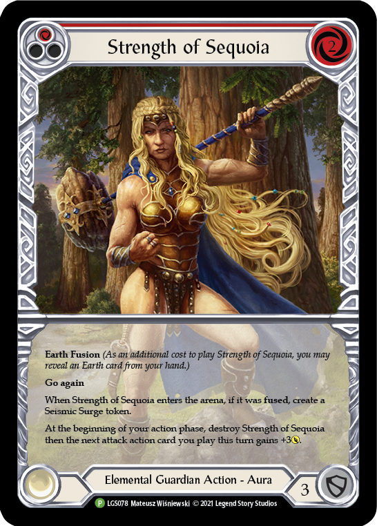 Strength of Sequoia (Red) [LGS078] (Promo)  Rainbow Foil | Card Merchant Takapuna