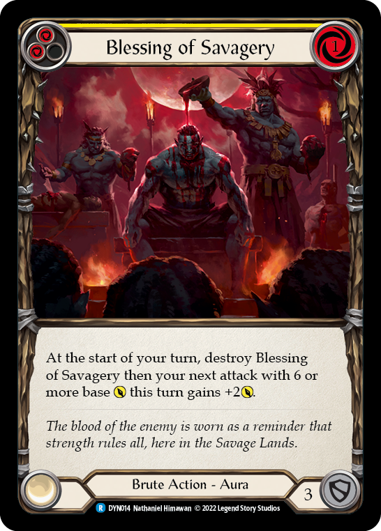 Blessing of Savagery (Yellow) [DYN014] (Dynasty) | Card Merchant Takapuna