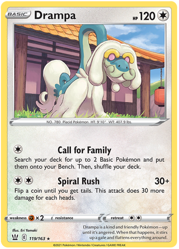 Drampa (119/163) [Sword & Shield: Battle Styles] | Card Merchant Takapuna