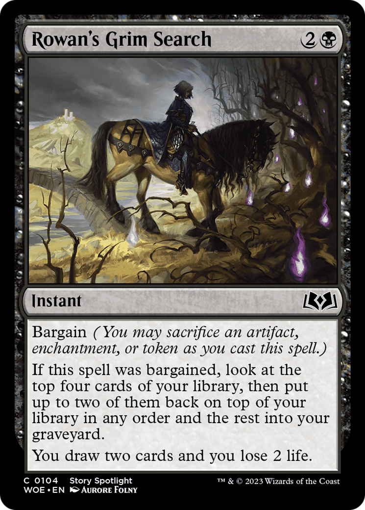 Rowan's Grim Search [Wilds of Eldraine] | Card Merchant Takapuna