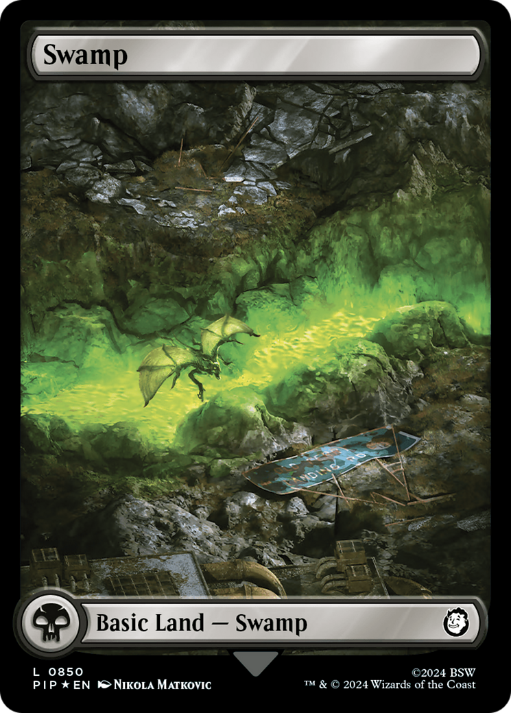 Swamp (0850) (Surge Foil) [Fallout] | Card Merchant Takapuna