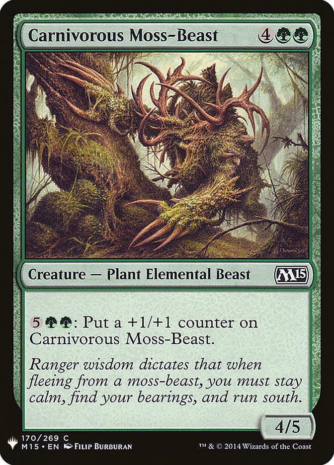 Carnivorous Moss-Beast [Mystery Booster] | Card Merchant Takapuna