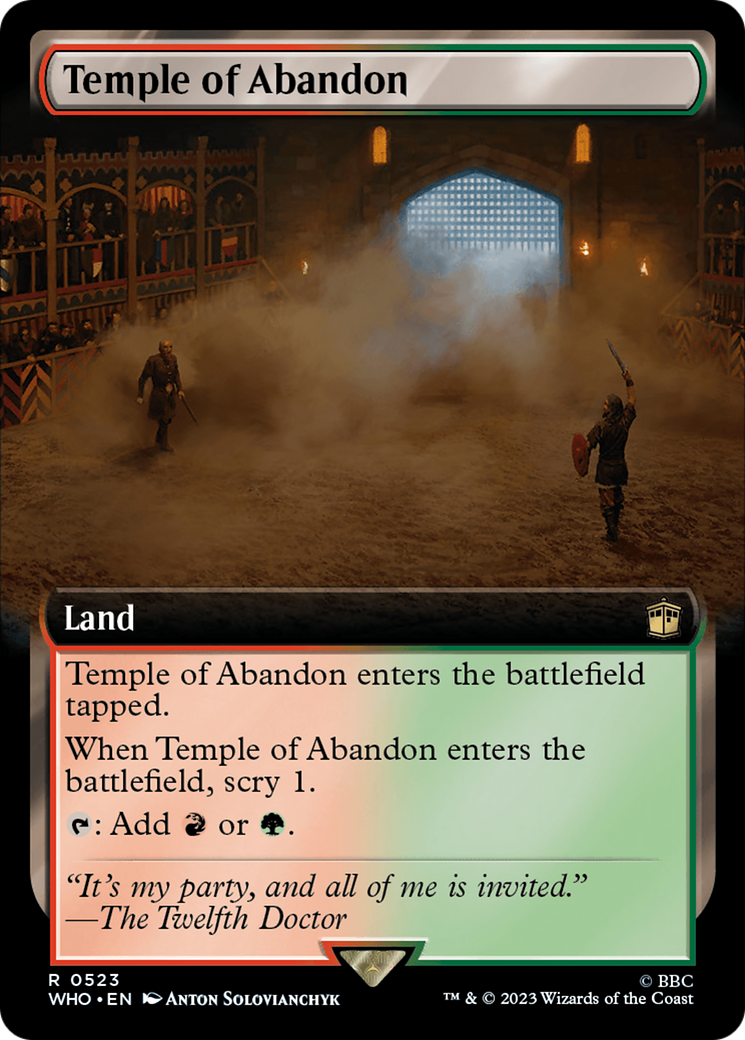 Temple of Abandon (Extended Art) [Doctor Who] | Card Merchant Takapuna