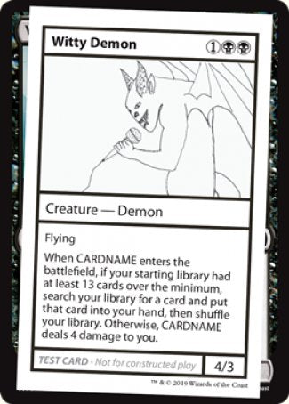 Witty Demon (2021 Edition) [Mystery Booster Playtest Cards] | Card Merchant Takapuna