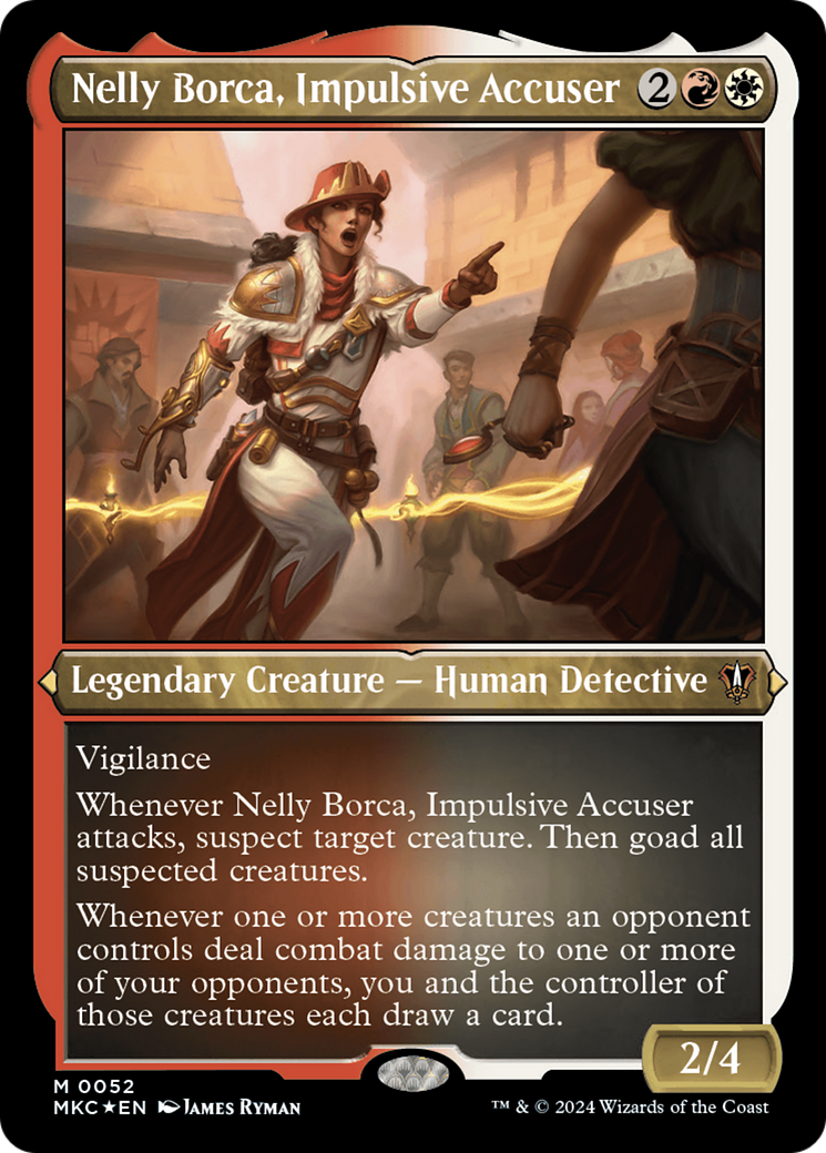 Nelly Borca, Impulsive Accuser (Display Commander) [Murders at Karlov Manor Commander] | Card Merchant Takapuna