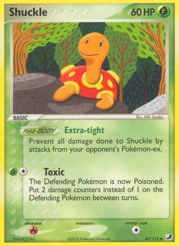 Shuckle (47/115) [EX: Unseen Forces] | Card Merchant Takapuna