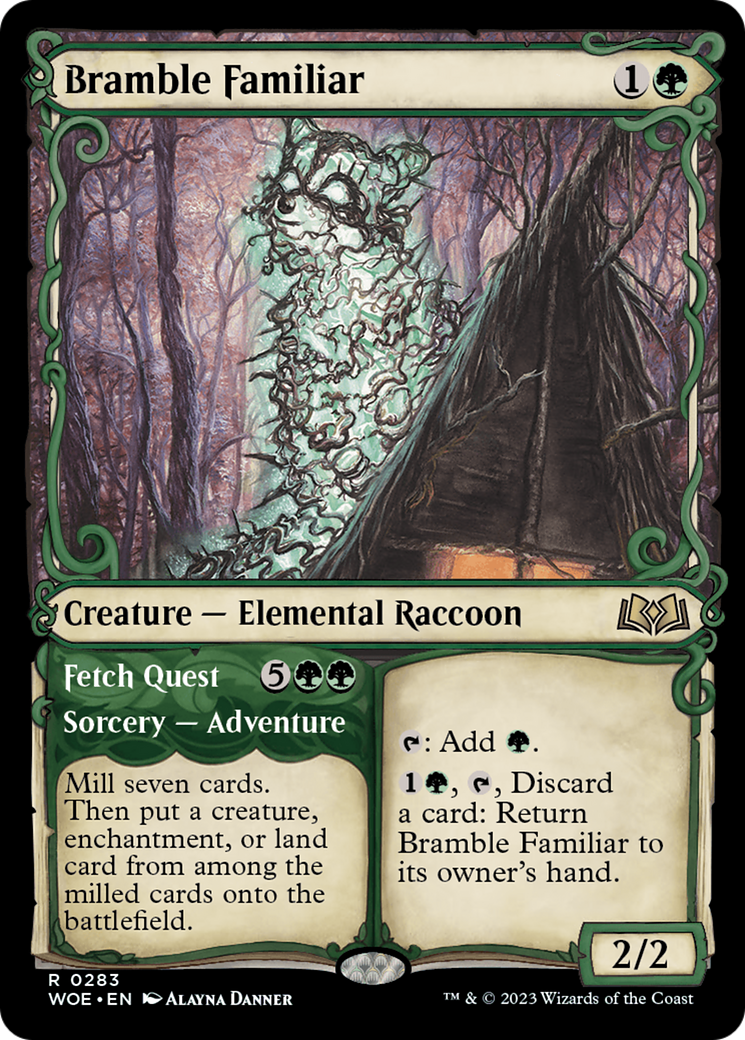 Bramble Familiar // Fetch Quest (Showcase) [Wilds of Eldraine] | Card Merchant Takapuna