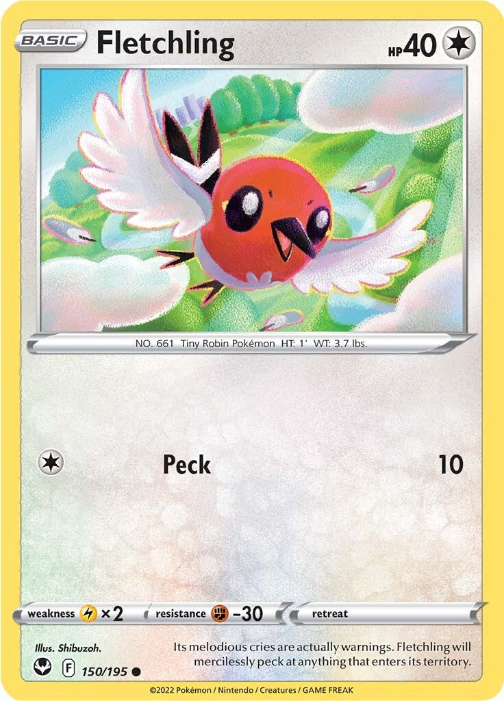 Fletchling (150/195) [Sword & Shield: Silver Tempest] | Card Merchant Takapuna