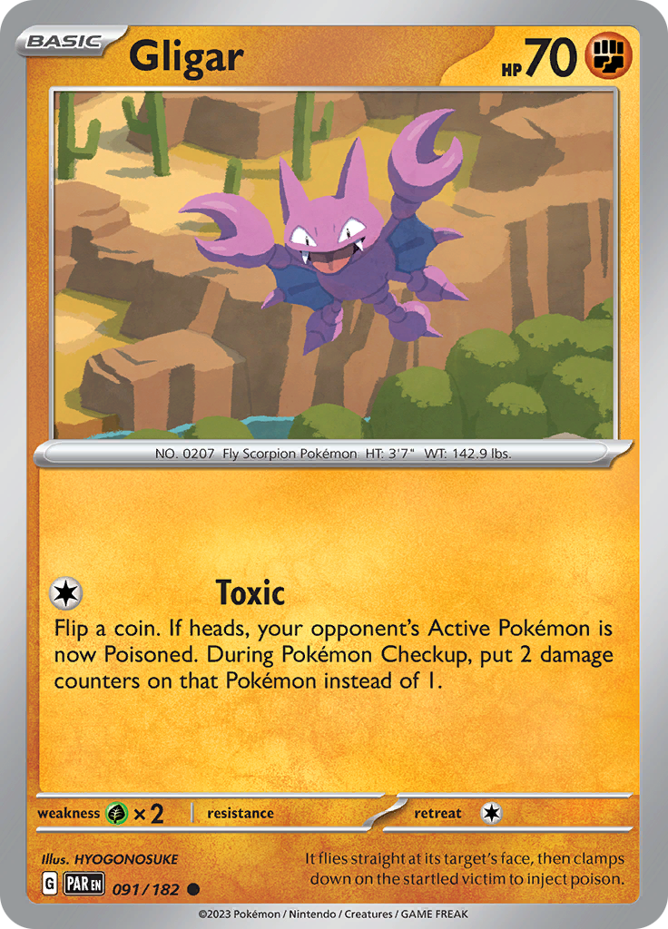 Gligar (091/182) [Scarlet & Violet: Paradox Rift] | Card Merchant Takapuna