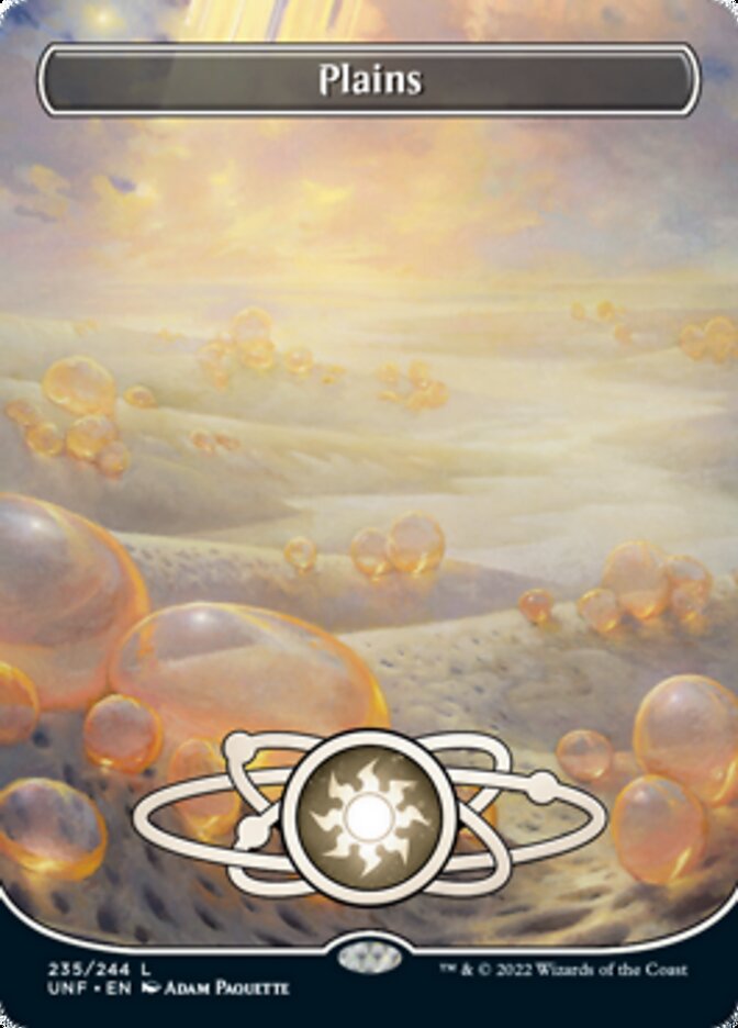 Plains (235) (Planetary Space-ic Land) [Unfinity] | Card Merchant Takapuna