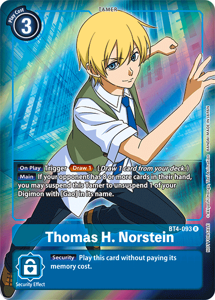 Thomas H. Norstein [BT4-093] (Buy-A-Box Promo) [Great Legend Promos] | Card Merchant Takapuna