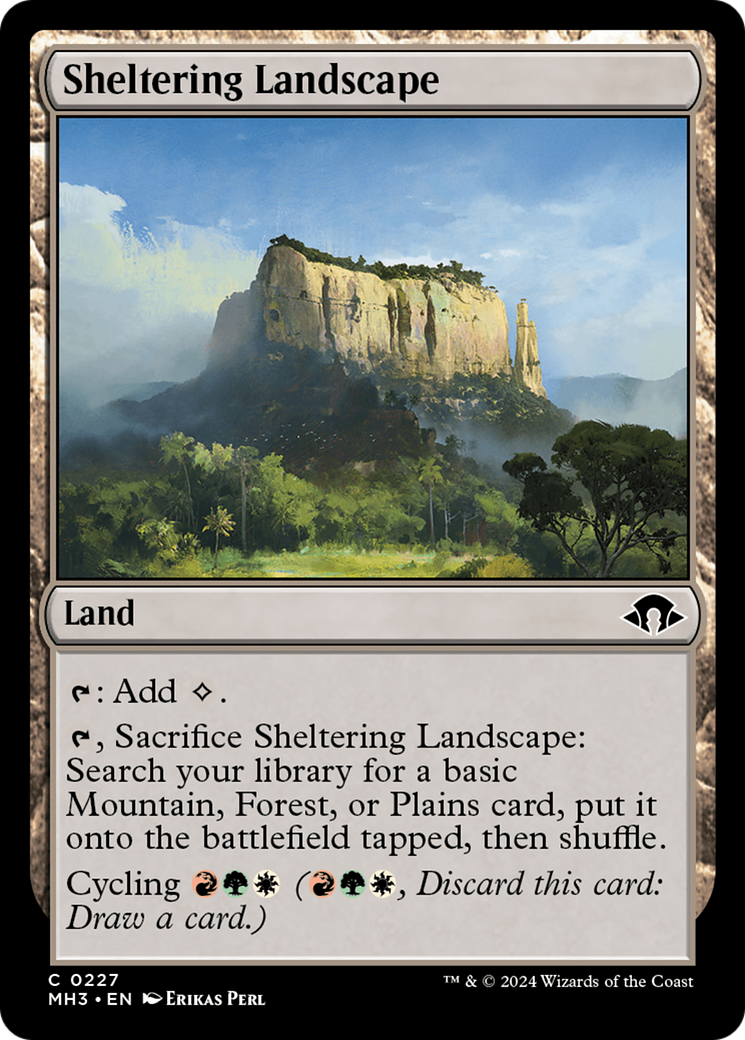 Sheltering Landscape [Modern Horizons 3] | Card Merchant Takapuna