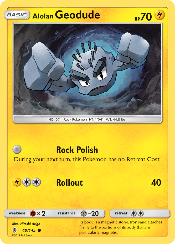 Alolan Geodude (40/145) [Sun & Moon: Guardians Rising] | Card Merchant Takapuna