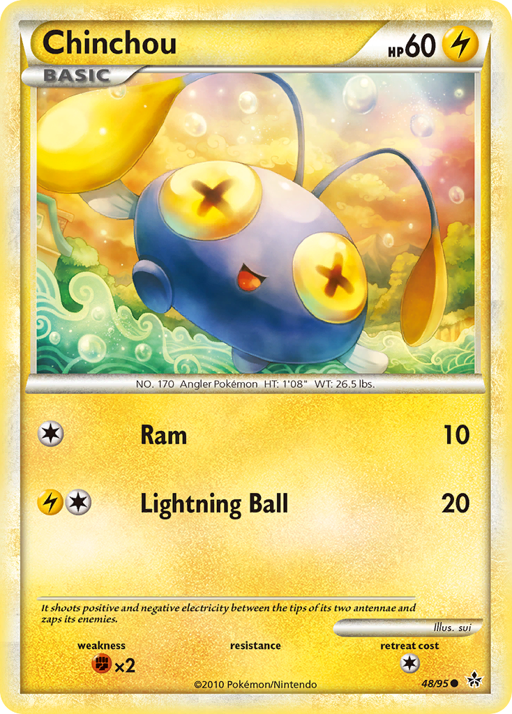 Chinchou (48/95) [HeartGold & SoulSilver: Unleashed] | Card Merchant Takapuna