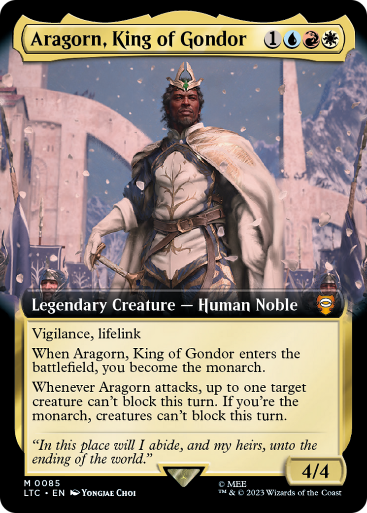 Aragorn, King of Gondor (Extended Art) [The Lord of the Rings: Tales of Middle-Earth Commander] | Card Merchant Takapuna