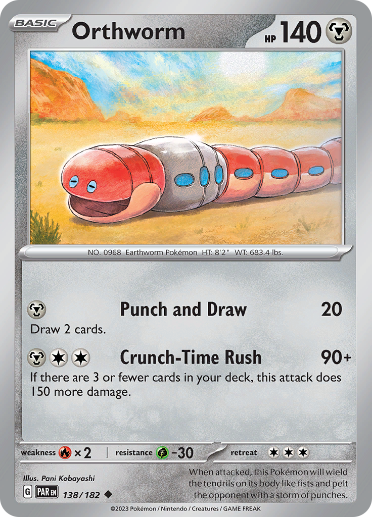 Orthworm (138/182) [Scarlet & Violet: Paradox Rift] | Card Merchant Takapuna