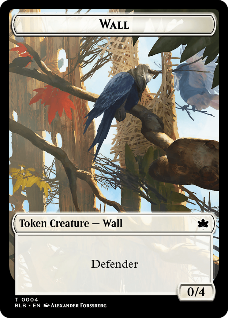 Wall // Intrepid Rabbit Double-Sided Token [Bloomburrow Tokens] | Card Merchant Takapuna