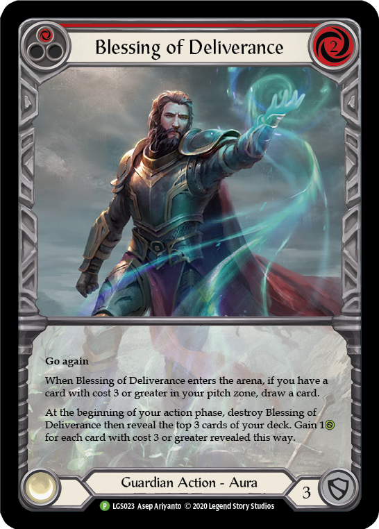 Blessing of Deliverance (Red) [LGS023] (Promo)  Rainbow Foil | Card Merchant Takapuna