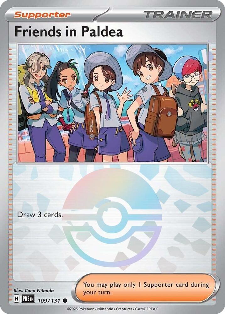 Friends in Paldea (109/131) (Poke Ball Pattern) [Scarlet & Violet: Prismatic Evolutions] | Card Merchant Takapuna