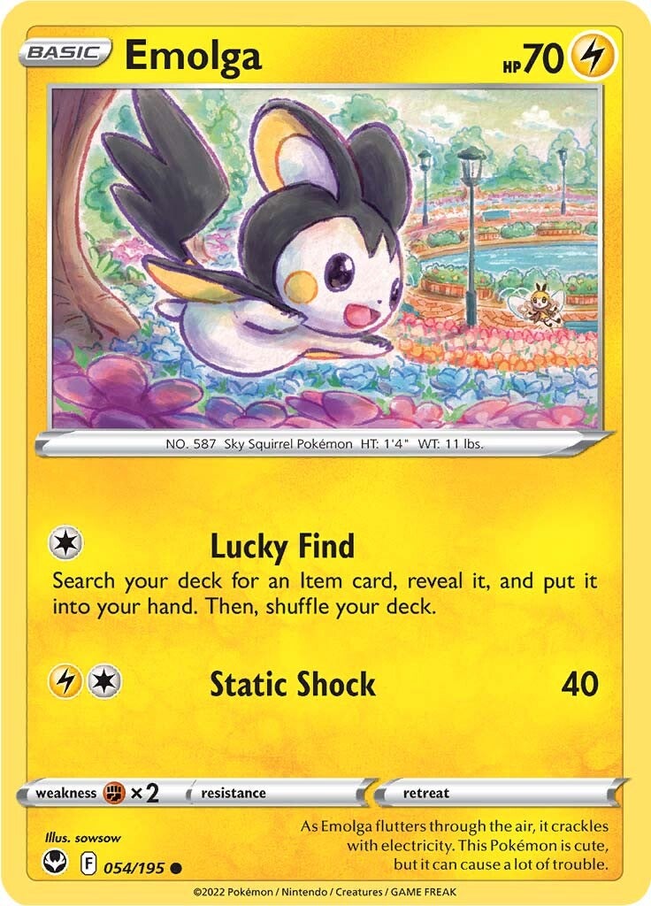 Emolga (054/195) [Sword & Shield: Silver Tempest] | Card Merchant Takapuna