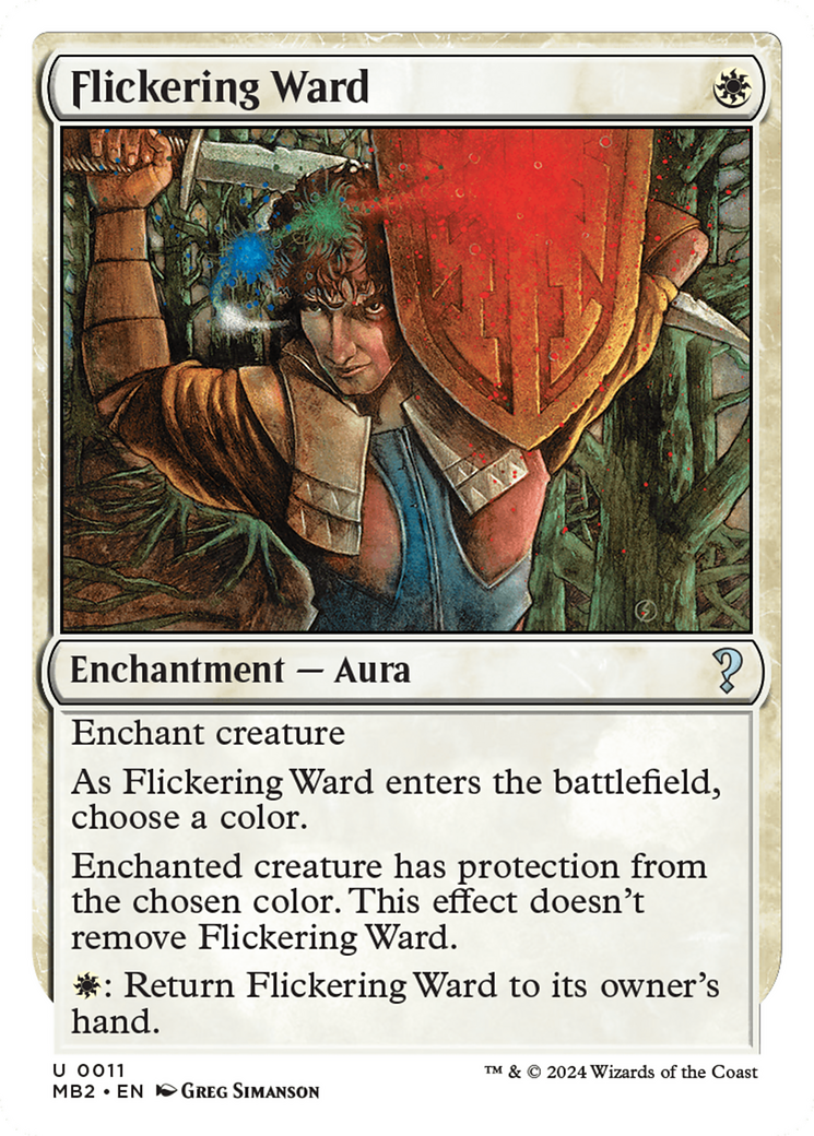 Flickering Ward (White Border) [Mystery Booster 2] | Card Merchant Takapuna