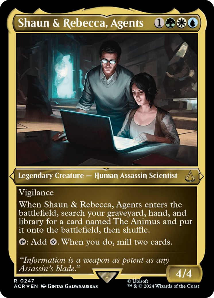 Shaun & Rebecca, Agents (Foil Etched) [Assassin's Creed] | Card Merchant Takapuna