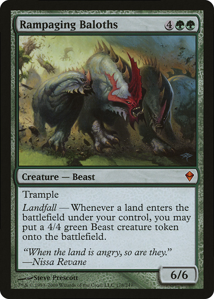 Rampaging Baloths (Zendikar) (Oversized) [Oversize Cards] | Card Merchant Takapuna