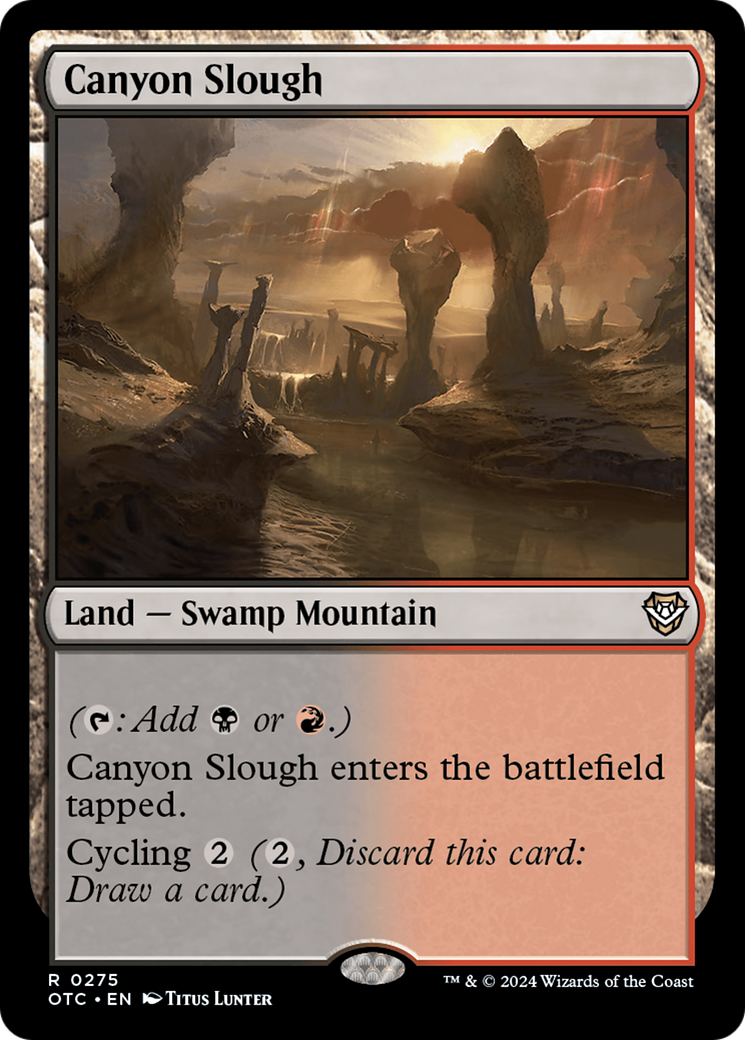 Canyon Slough [Outlaws of Thunder Junction Commander] | Card Merchant Takapuna