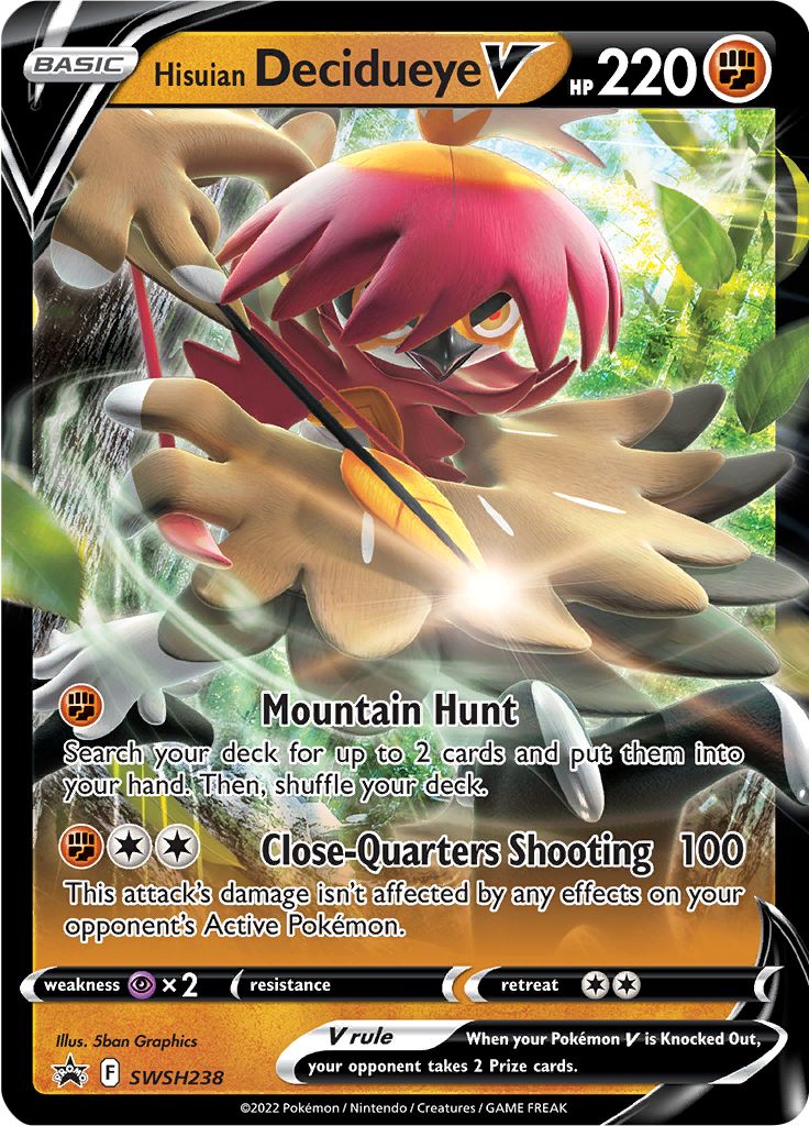 Hisuian Decidueye V (SWSH238) [Sword & Shield: Black Star Promos] | Card Merchant Takapuna