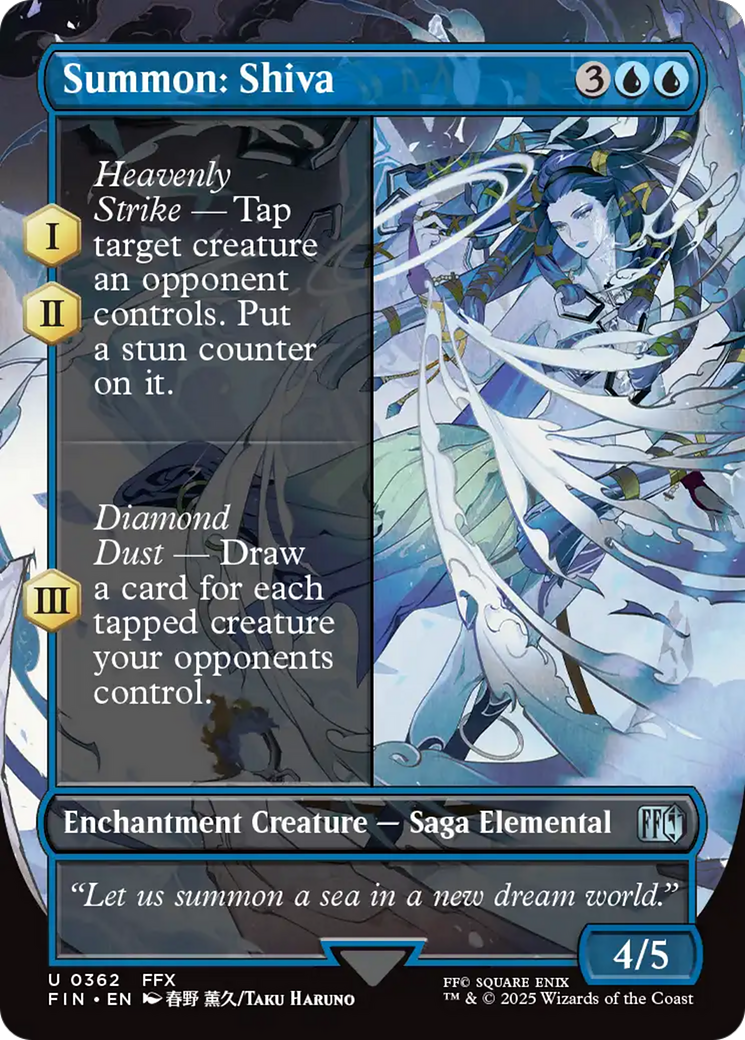 Summon: Shiva (Borderless) [FINAL FANTASY] | Card Merchant Takapuna