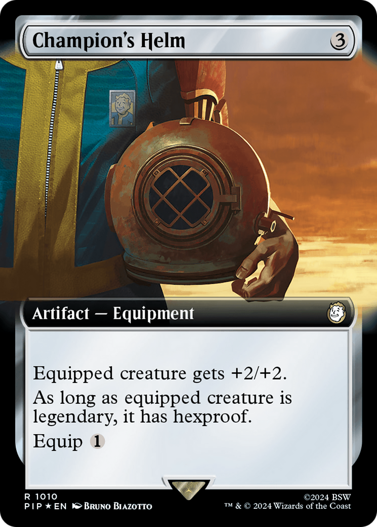 Champion's Helm (Extended Art) (Surge Foil) [Fallout] | Card Merchant Takapuna