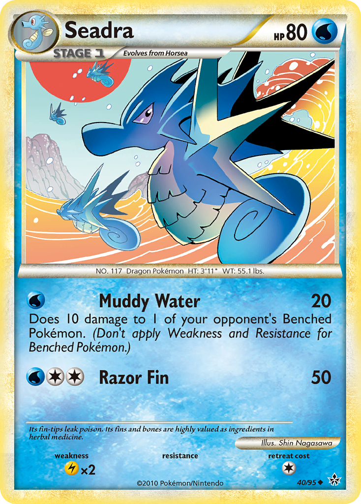 Seadra (40/95) [HeartGold & SoulSilver: Unleashed] | Card Merchant Takapuna