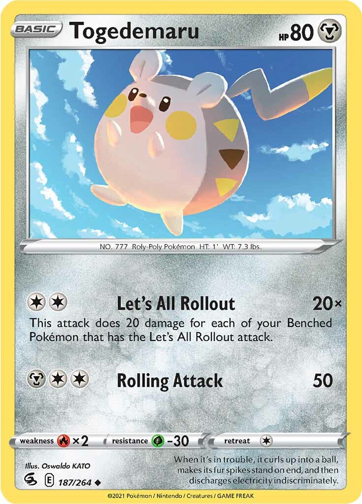 Togedemaru (187/264) [Sword & Shield: Fusion Strike] | Card Merchant Takapuna