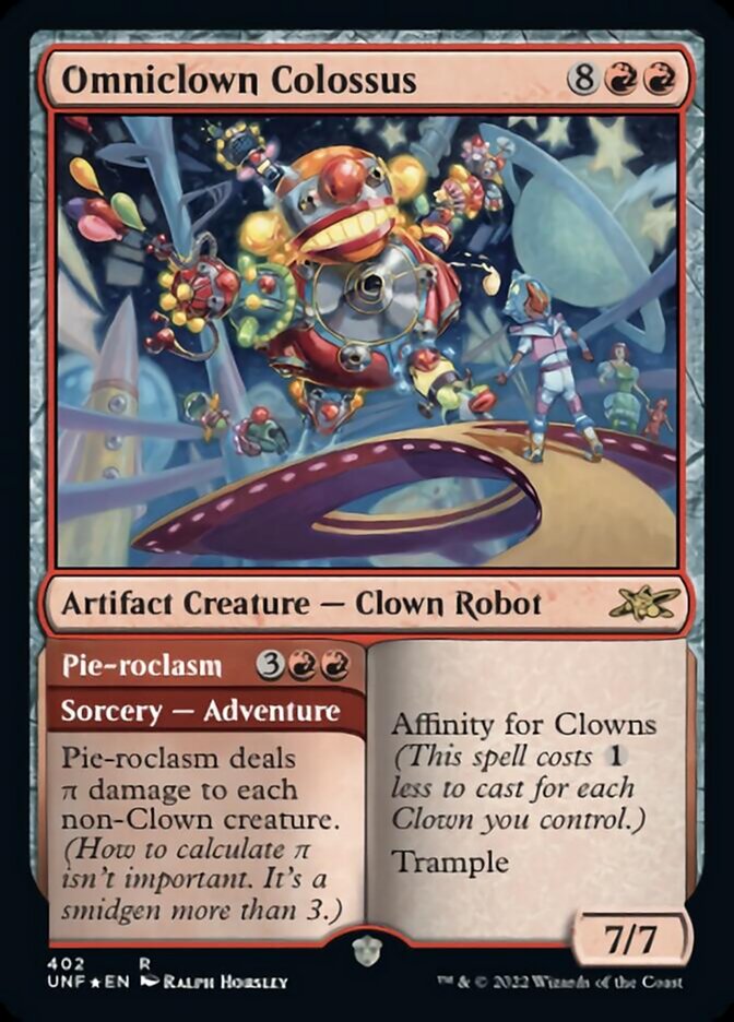 Omniclown Colossus // Pie-roclasm (Galaxy Foil) [Unfinity] | Card Merchant Takapuna