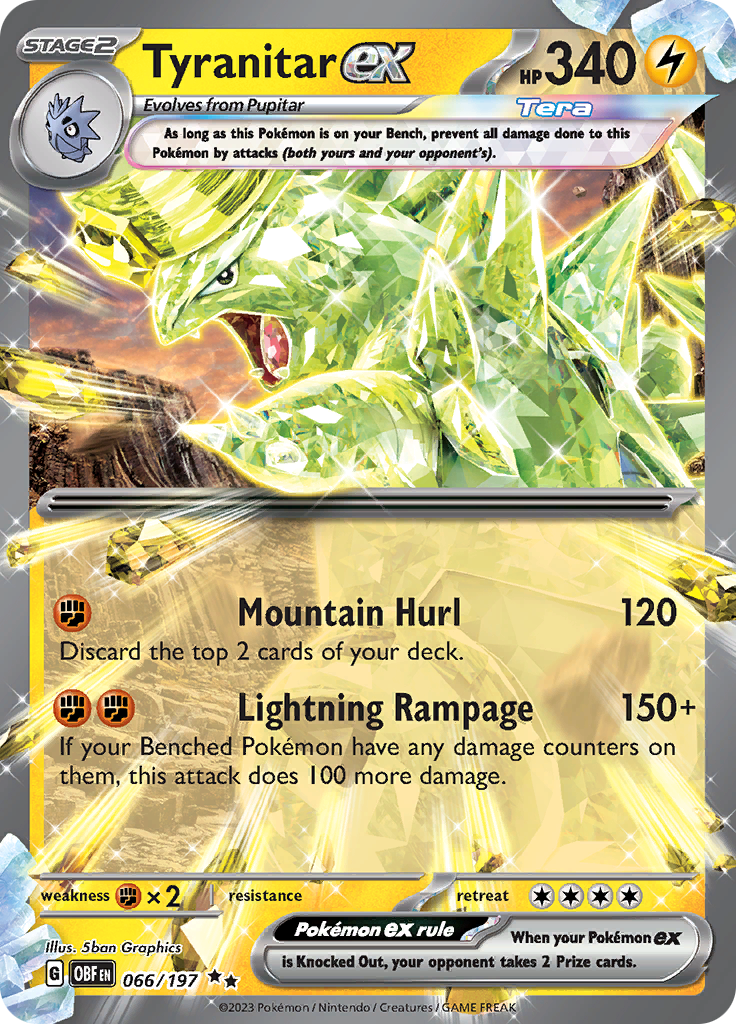 Tyranitar ex (066/197) [Scarlet & Violet: Obsidian Flames] | Card Merchant Takapuna