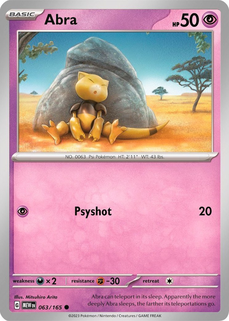 Abra (063/165) [Scarlet & Violet 151] | Card Merchant Takapuna