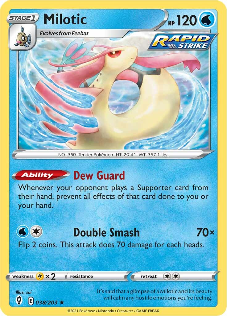 Milotic (038/203) [Sword & Shield: Evolving Skies] | Card Merchant Takapuna