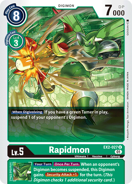 Rapidmon [EX2-027] [Digital Hazard] | Card Merchant Takapuna