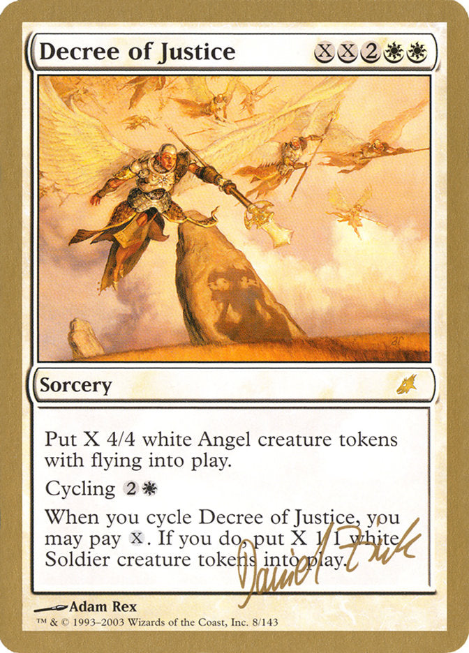 Decree of Justice (Daniel Zink) [World Championship Decks 2003] | Card Merchant Takapuna