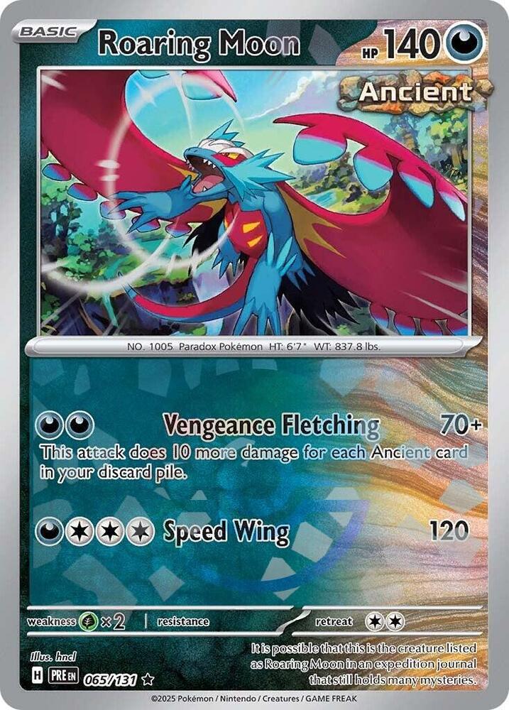 Roaring Moon (065/131) (Poke Ball Pattern) [Scarlet & Violet: Prismatic Evolutions] | Card Merchant Takapuna