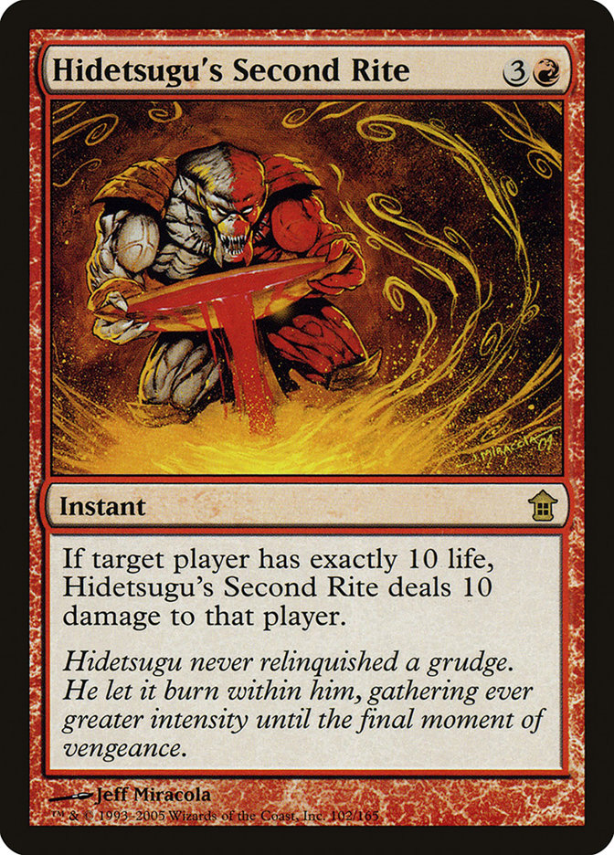 Hidetsugu's Second Rite [Saviors of Kamigawa] | Card Merchant Takapuna