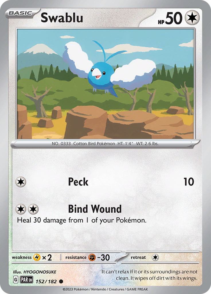 Swablu (152/182) [Scarlet & Violet: Paradox Rift] | Card Merchant Takapuna