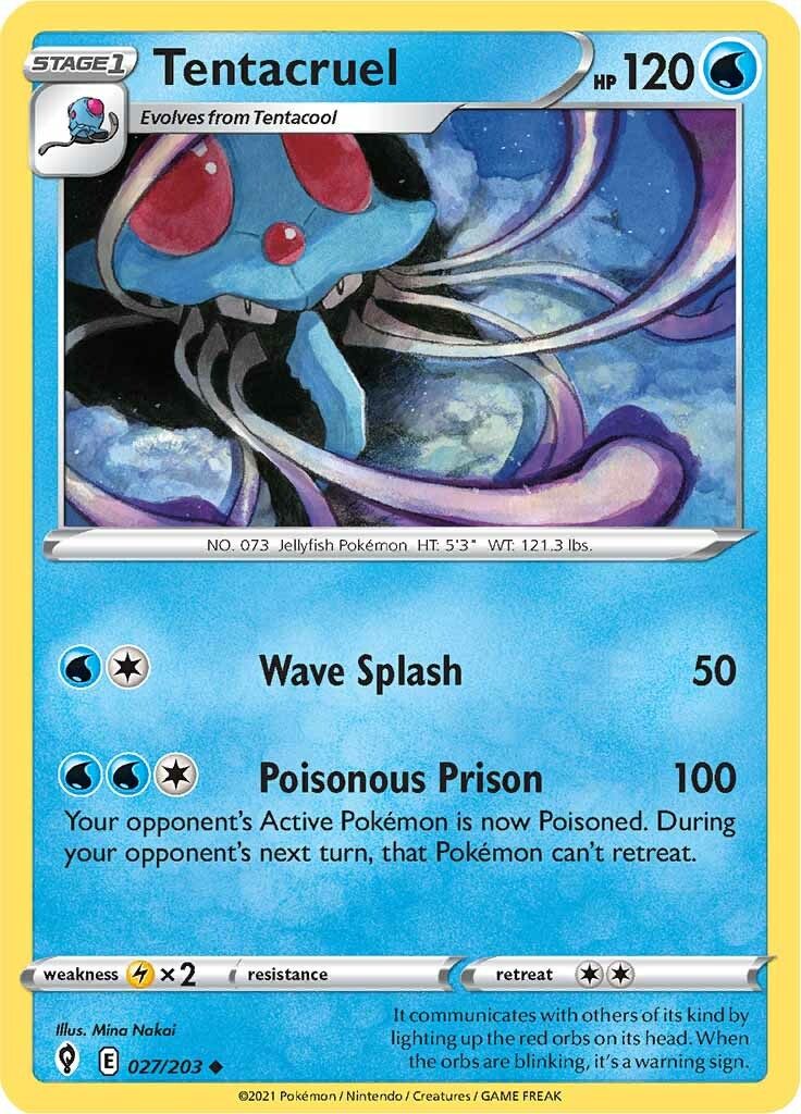 Tentacruel (027/203) [Sword & Shield: Evolving Skies] | Card Merchant Takapuna