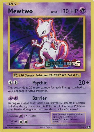 Mewtwo (51/108) (XY Evolutions Prerelease) [XY: Black Star Promos] | Card Merchant Takapuna