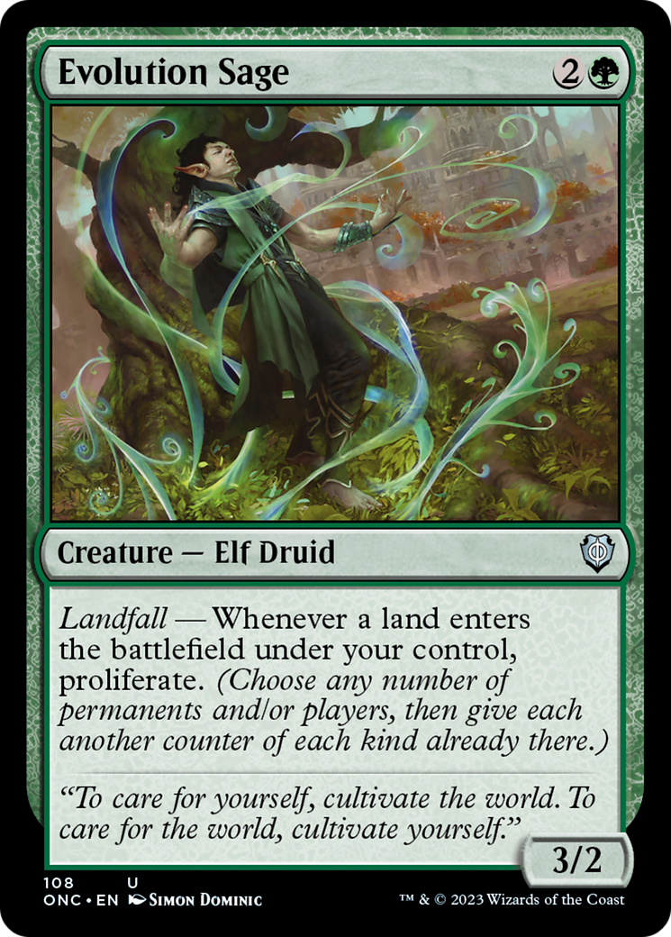 Evolution Sage [Phyrexia: All Will Be One Commander] | Card Merchant Takapuna