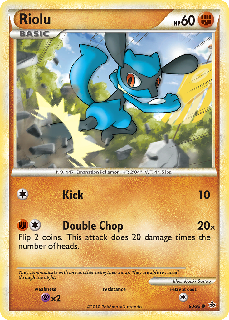 Riolu (60/95) [HeartGold & SoulSilver: Unleashed] | Card Merchant Takapuna